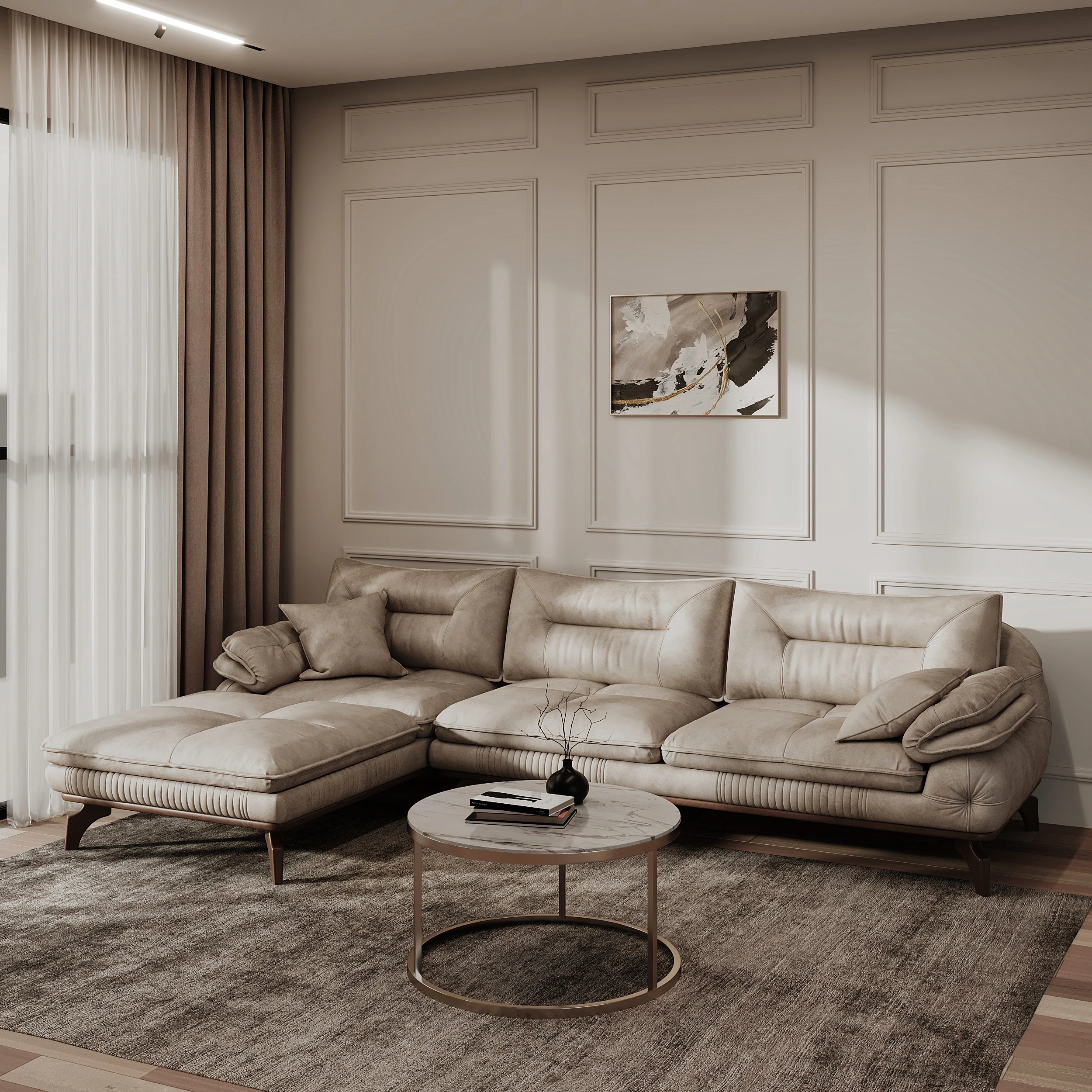Chaise sofa in natural light